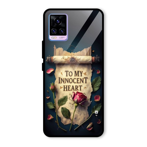 Innocence Of Heart Glass Back Case for Vivo V20 Pro