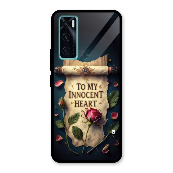 Innocence Of Heart Glass Back Case for Vivo V20 SE