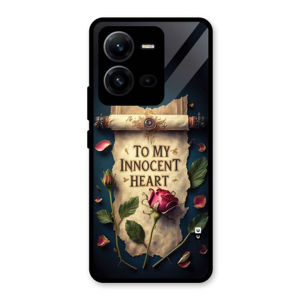 Innocence Of Heart Glass Back Case for Vivo V25