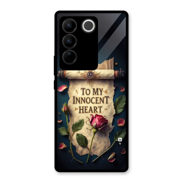 Innocence Of Heart Glass Back Case for Vivo V27 Pro