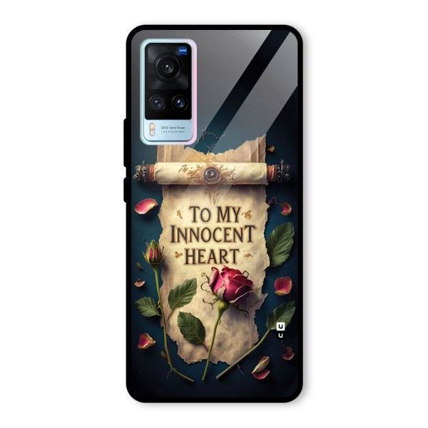 Innocence Of Heart Glass Back Case for Vivo X60