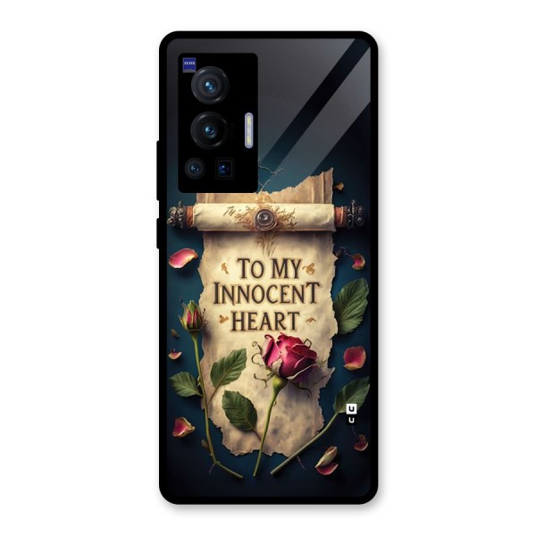 Innocence Of Heart Glass Back Case for Vivo X70 Pro