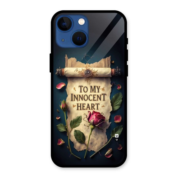 Innocence Of Heart Glass Back Case for iPhone 13 Mini