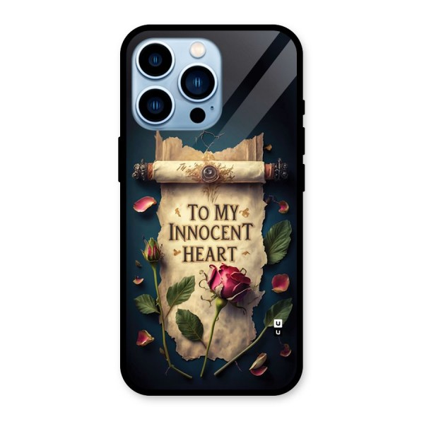 Innocence Of Heart Glass Back Case for iPhone 13 Pro