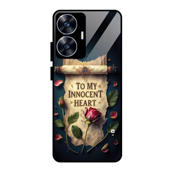 Innocence Of Heart Glass Back Case for realme C55