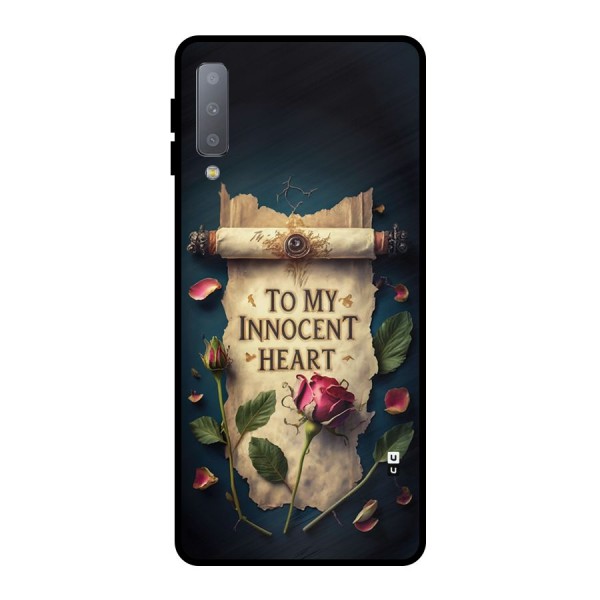 Innocence Of Heart Metal Back Case for Galaxy A7 (2018)