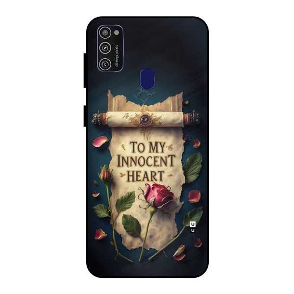 Innocence Of Heart Metal Back Case for Galaxy M21