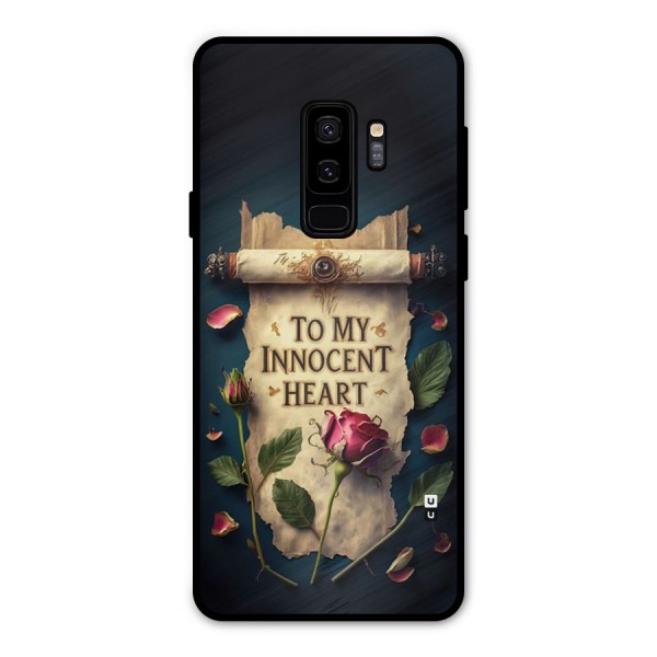 Innocence Of Heart Metal Back Case for Galaxy S9 Plus