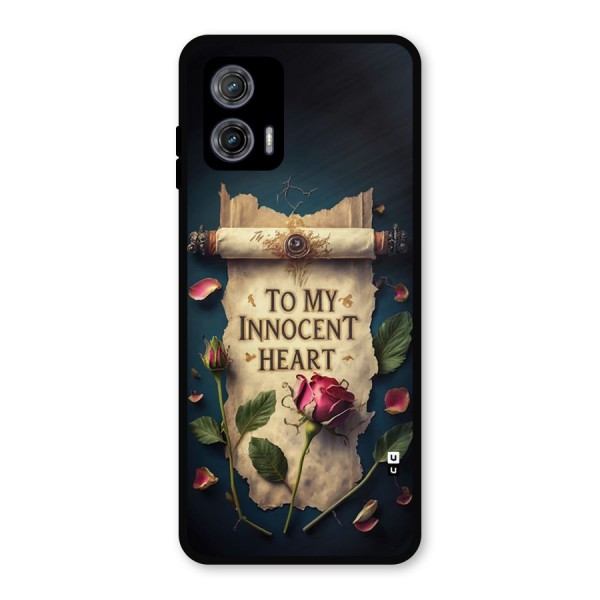 Innocence Of Heart Metal Back Case for Moto G73