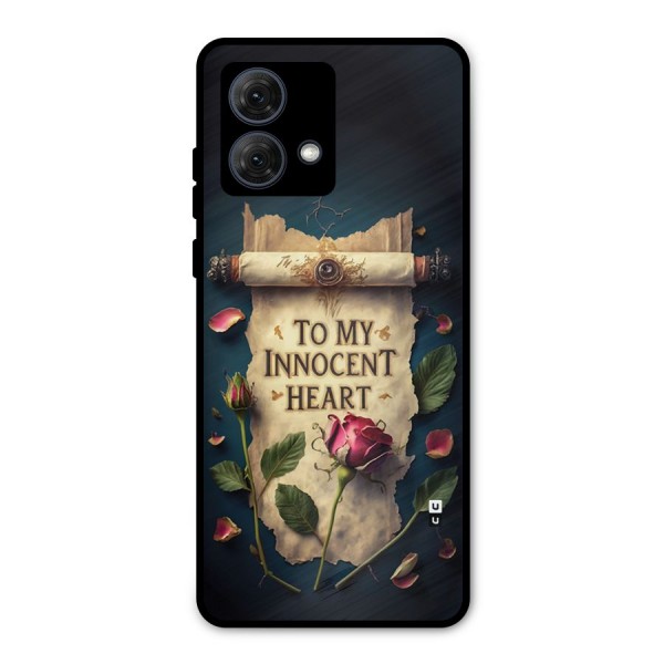 Innocence Of Heart Metal Back Case for Moto G84