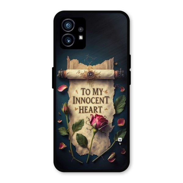 Innocence Of Heart Metal Back Case for Nothing Phone 1