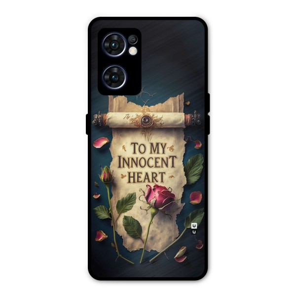 Innocence Of Heart Metal Back Case for Oppo Reno7 5G