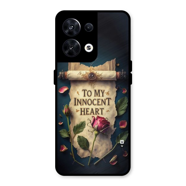 Innocence Of Heart Metal Back Case for Oppo Reno8 5G