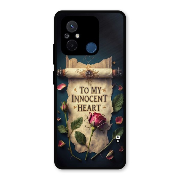 Innocence Of Heart Metal Back Case for Poco C55