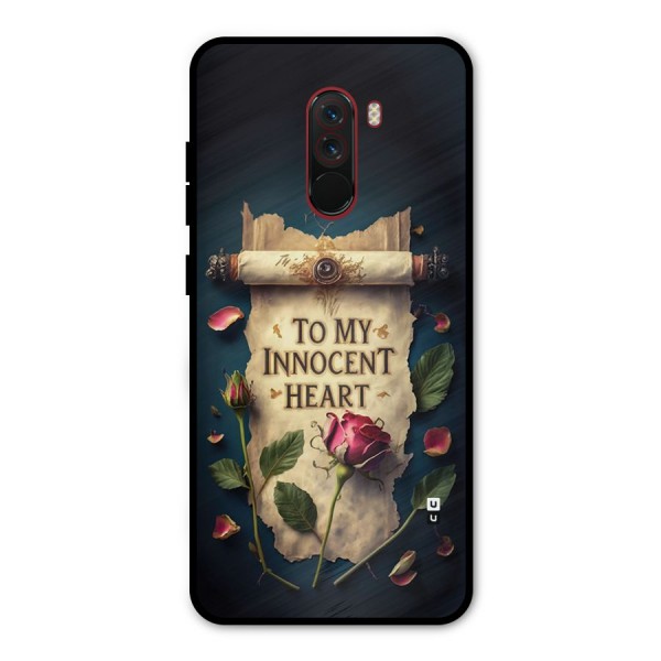 Innocence Of Heart Metal Back Case for Poco F1