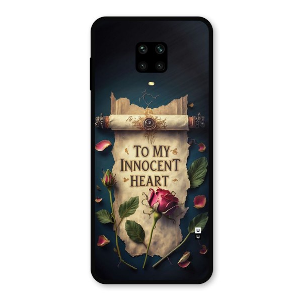 Innocence Of Heart Metal Back Case for Poco M2 Pro