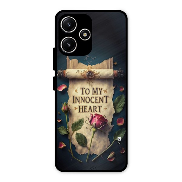 Innocence Of Heart Metal Back Case for Poco M6 Pro