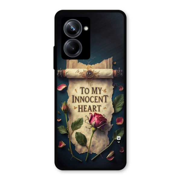 Innocence Of Heart Metal Back Case for Realme 10 Pro