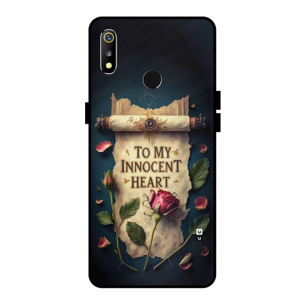 Innocence Of Heart Metal Back Case for Realme 3