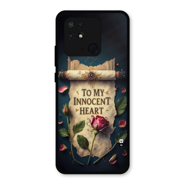 Innocence Of Heart Metal Back Case for Redmi 10