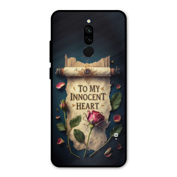 Innocence Of Heart Metal Back Case for Redmi 8