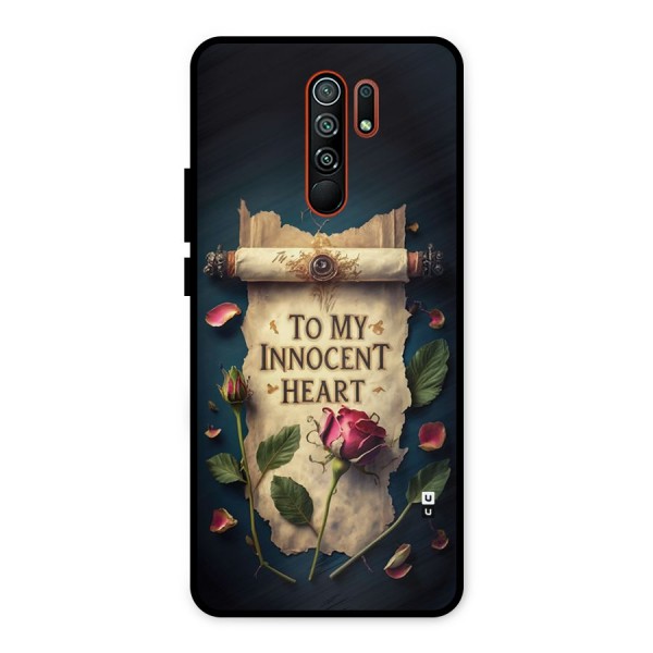 Innocence Of Heart Metal Back Case for Redmi 9 Prime