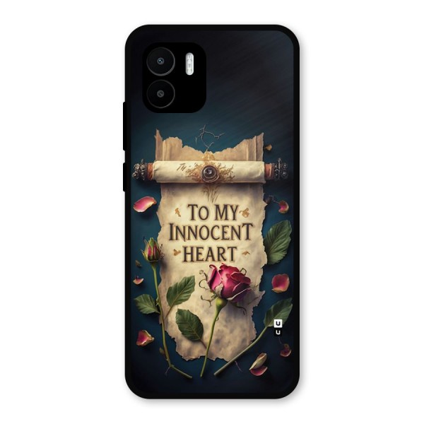 Innocence Of Heart Metal Back Case for Redmi A1