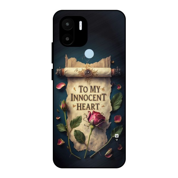 Innocence Of Heart Metal Back Case for Redmi A1 Plus