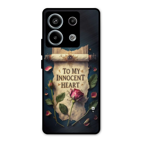 Innocence Of Heart Metal Back Case for Redmi Note 13 Pro 5G