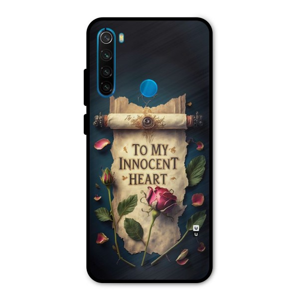 Innocence Of Heart Metal Back Case for Redmi Note 8