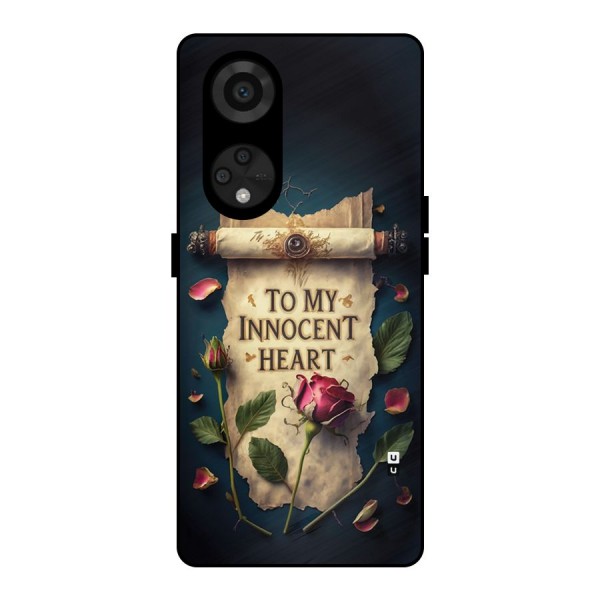 Innocence Of Heart Metal Back Case for Reno8 T 5G