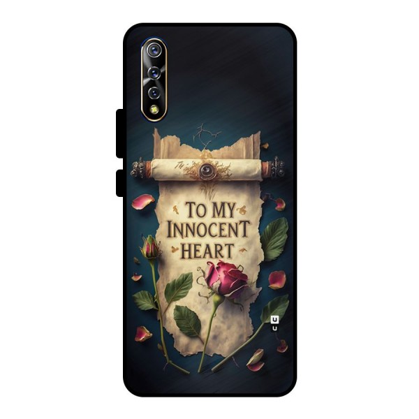 Innocence Of Heart Metal Back Case for Vivo S1