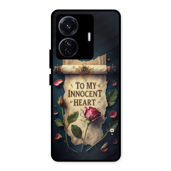 Innocence Of Heart Metal Back Case for Vivo T1 Pro