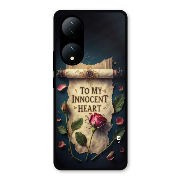 Innocence Of Heart Metal Back Case for Vivo T2