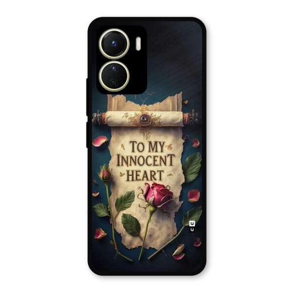 Innocence Of Heart Metal Back Case for Vivo T2x