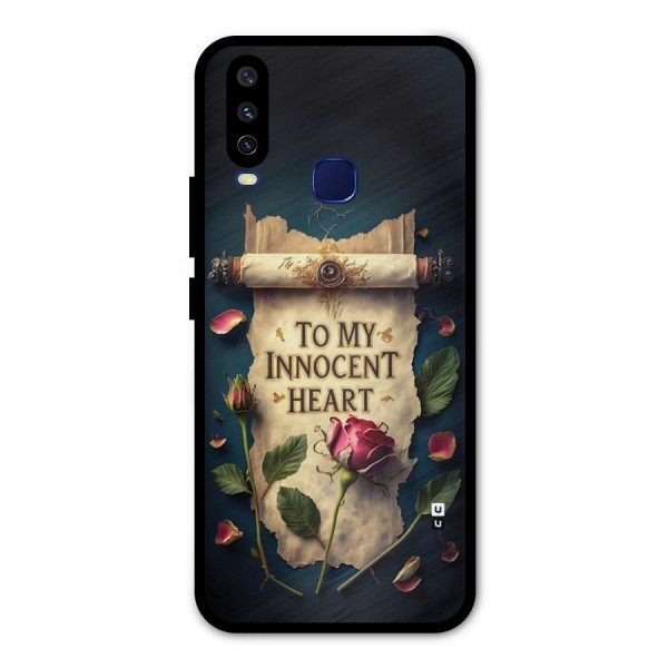 Innocence Of Heart Metal Back Case for Vivo U10