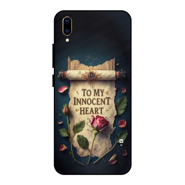 Innocence Of Heart Metal Back Case for Vivo V11 Pro