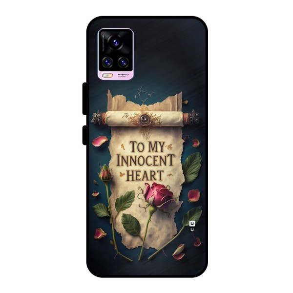 Innocence Of Heart Metal Back Case for Vivo V20 Pro