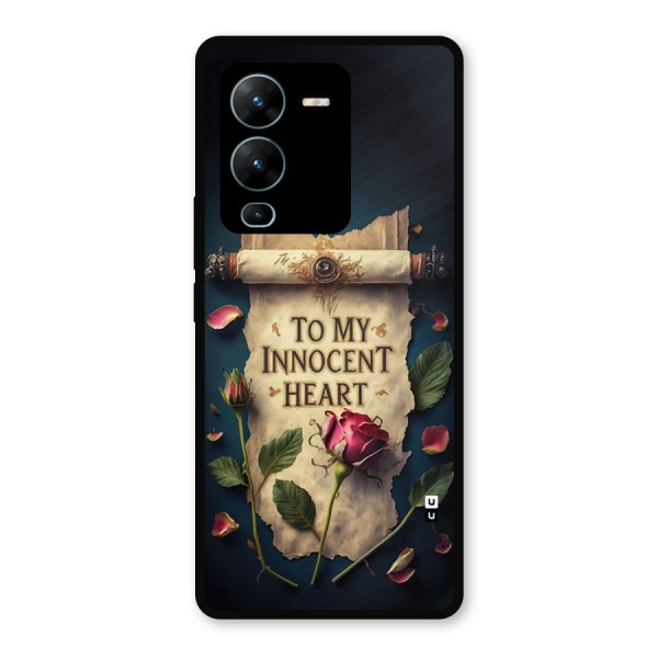 Innocence Of Heart Metal Back Case for Vivo V25 Pro