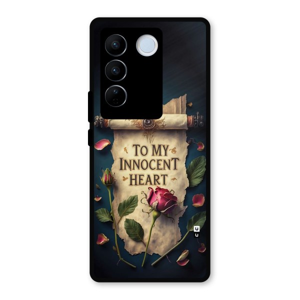 Innocence Of Heart Metal Back Case for Vivo V27