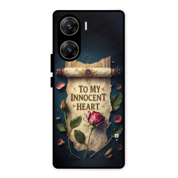 Innocence Of Heart Metal Back Case for Vivo V29e