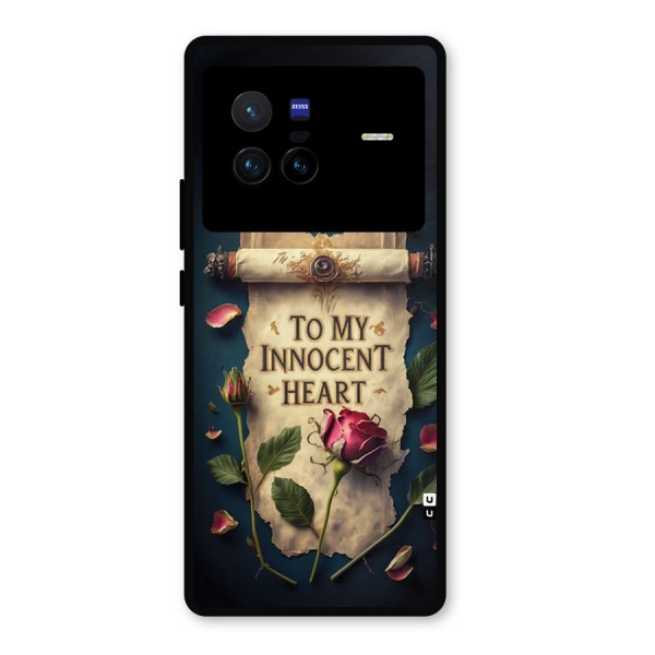 Innocence Of Heart Metal Back Case for Vivo X80