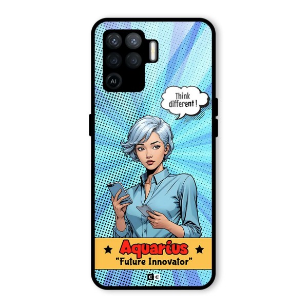 Innovative Aquarius Glass Back Case for Oppo F19 Pro