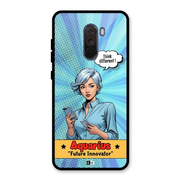 Innovative Aquarius Glass Back Case for Poco F1