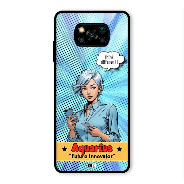 Innovative Aquarius Glass Back Case for Poco X3 Pro