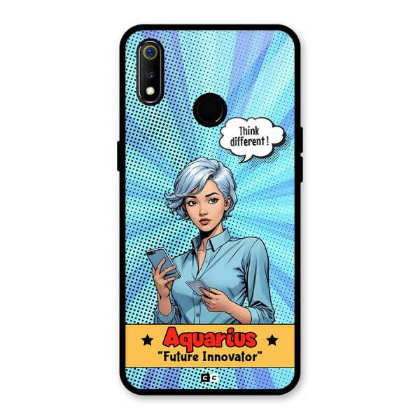 Innovative Aquarius Glass Back Case for Realme 3