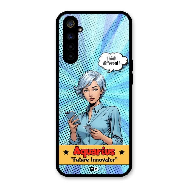 Innovative Aquarius Glass Back Case for Realme 6