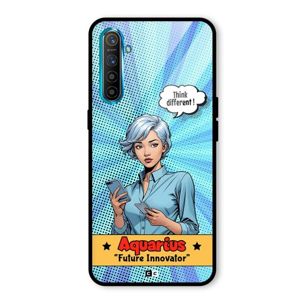 Innovative Aquarius Glass Back Case for Realme X2