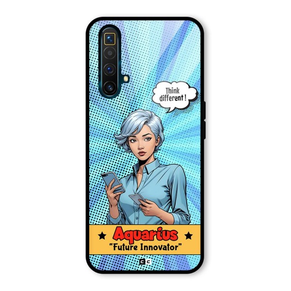 Innovative Aquarius Glass Back Case for Realme X3