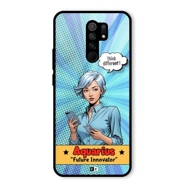 Innovative Aquarius Glass Back Case for Redmi 9 Prime